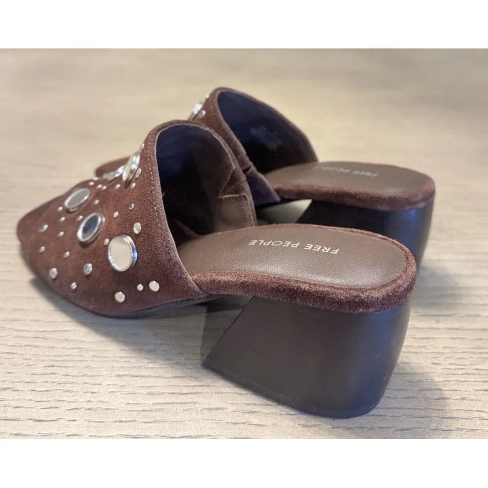 FREE PEOPLE Brown Mirage Mules. Sizes 6, 7 ,8